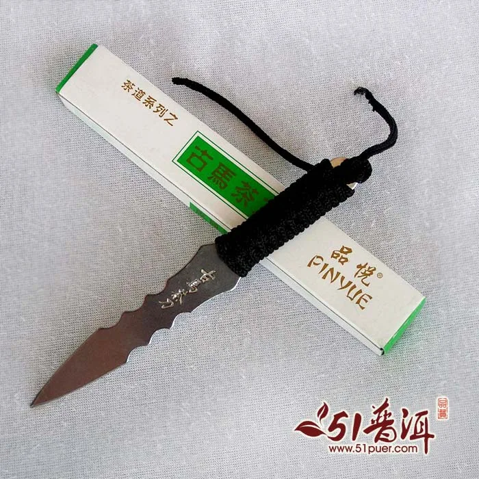 普洱茶刀品悦古马茶刀 不锈钢高级普洱刀 普洱茶撬茶专用 图1