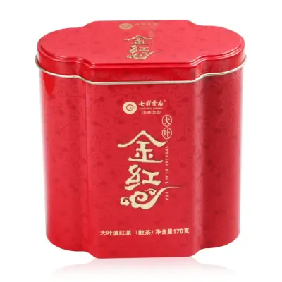 七彩云南  大叶金红 普洱茶 红茶 2018年/100克/盒 滇红茶