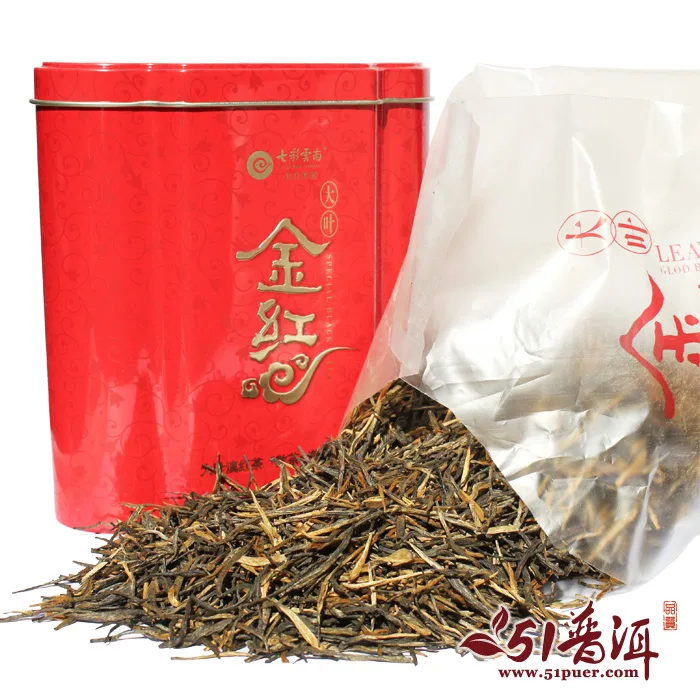 七彩云南 大叶金红 普洱茶 红茶 2018年/100克/盒 滇红茶 图2