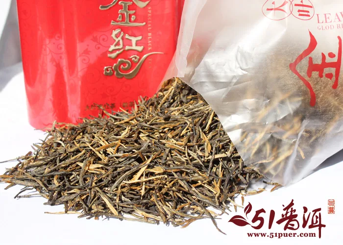 七彩云南 大叶金红 普洱茶 红茶 2018年/100克/盒 滇红茶 图3