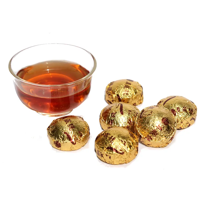 滇藏号  原味小金沱   普洱茶 熟茶 2011年/6克/粒/1粒正好泡一次/方便普洱茶 图5