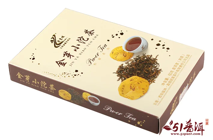 老曼峨 金芽小沱茶 普洱茶 熟茶 2013年/60克/盒 图5