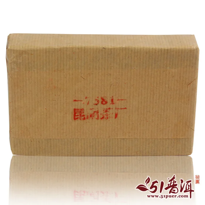 中茶  7581砖 普洱茶  熟茶 1998年/250克/砖 陈年老茶 图2