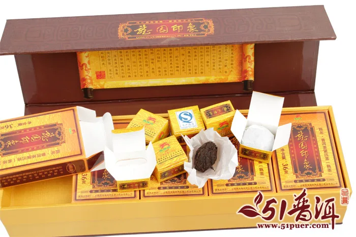 龙园号  龙园印象 普洱茶  熟茶 2012年/360克/盒 礼品茶 图4