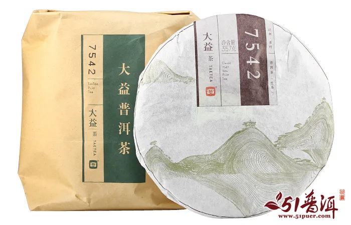 大益 7542(经典版) 普洱茶 生茶 2014年/357克/饼 1401批 图8
