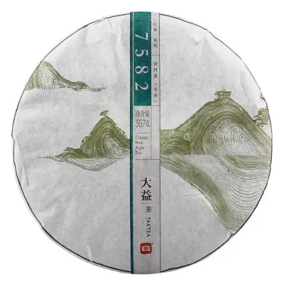 【已售罄】大益 7582(经典版) 普洱茶  生茶  2014年/357克/饼 1401批