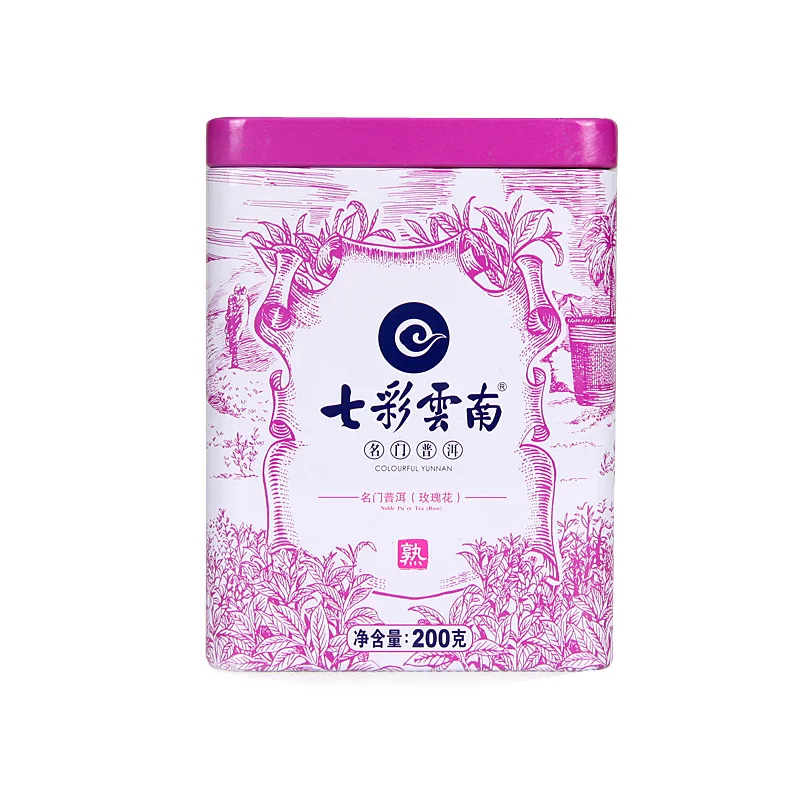 七彩云南 名门普洱 (玫瑰熟茶) 普洱茶 熟茶 2016年/200克/盒 散茶 图3