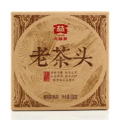 2014年大益老茶头熟砖 1401批 普洱熟茶 100克/砖