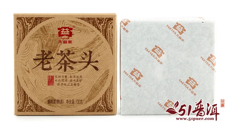 2014年大益老茶头熟砖 1401批 普洱熟茶 100克/砖 图5