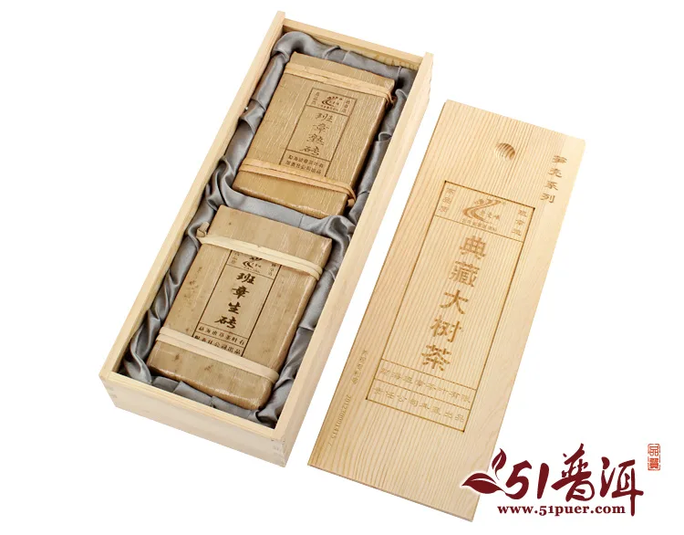 老曼峨 班章生熟砖 普洱茶 生/熟茶 2014年/500g/盒 礼品茶 生茶熟茶混合装 班章茶厂 图4