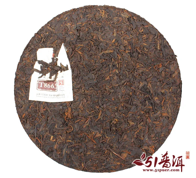 下关 T8663  普洱茶  熟茶 铁饼 2017年/357克/饼 金榜系列 图5