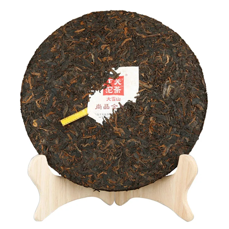 下关 尚品金丝铁饼 普洱茶 熟茶 2017年/357克/饼 图3