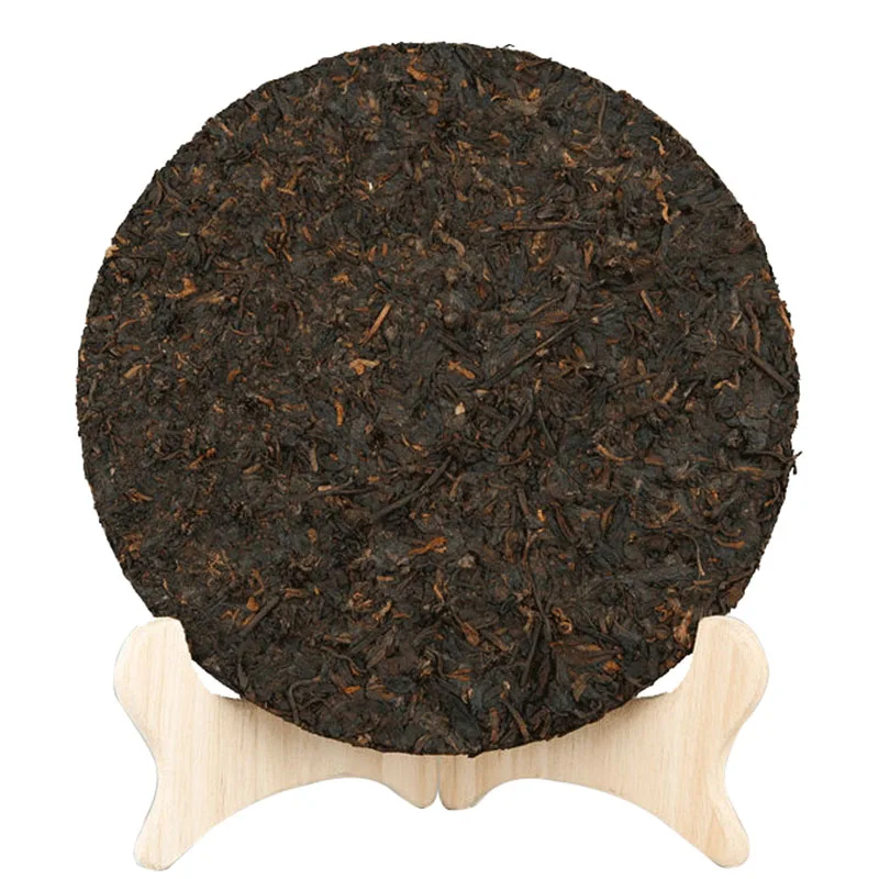 下关 尚品金丝铁饼 普洱茶 熟茶 2017年/357克/饼 图4