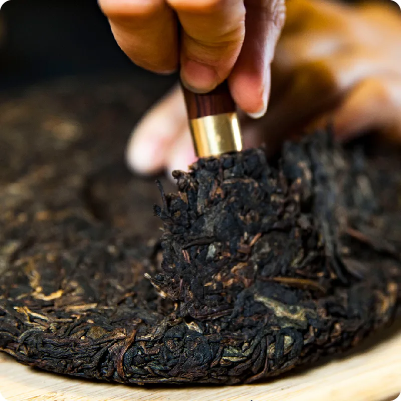 德宏古茶 吉乐 普洱茶 熟饼 2019年/357克/饼 古树熟茶 图2