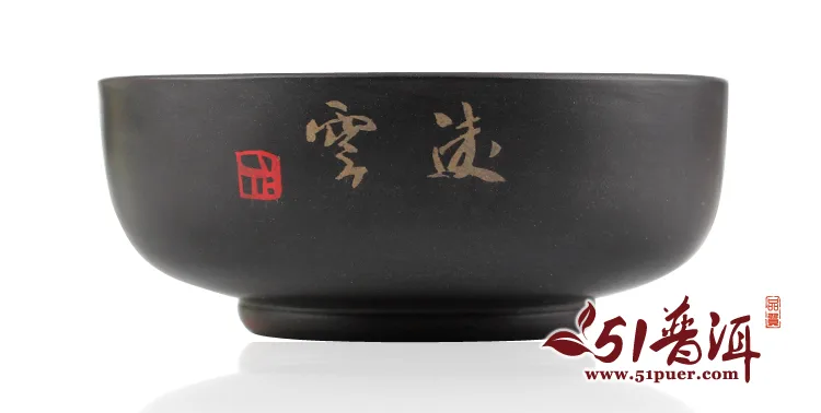 仁烨堂扁形小杯 省大师明仁作品 建水紫陶杯 图3