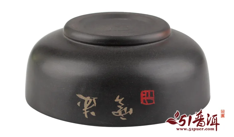 仁烨堂扁形小杯 省大师明仁作品 建水紫陶杯 图4