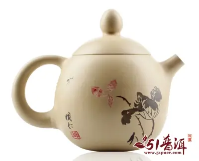 仁烨堂小龙蛋紫陶壶 省大师明仁作品 建水紫陶小龙蛋壶(白)