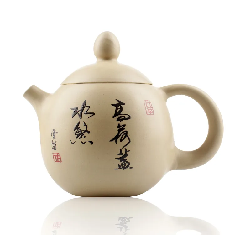 仁烨堂小龙蛋紫陶壶 省大师明仁作品 建水紫陶小龙蛋壶(白) 图2