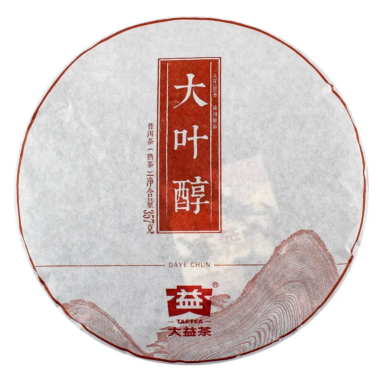 大益 大叶醇 普洱茶 熟茶 2014年/357克/饼 1401批 图1