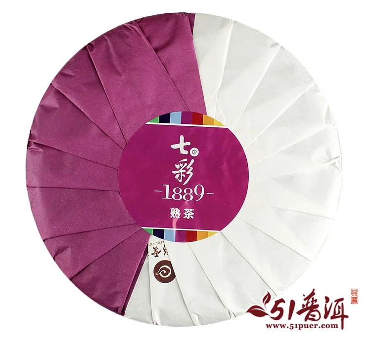 【已售罄】七彩云南  1889  普洱茶  熟茶  2014年/357克/饼 1401批 图3