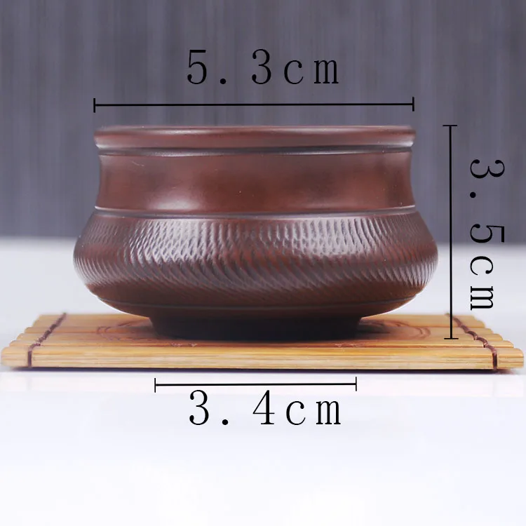 建水陶 挑刀纹 素杯 图2