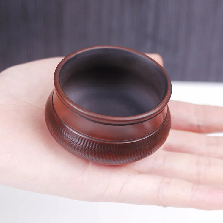 建水陶 挑刀纹 素杯 图4