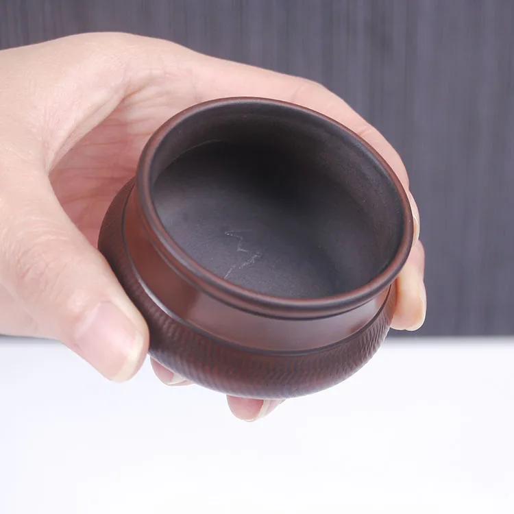 建水陶 挑刀纹 素杯 图5