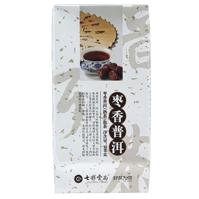 【已售罄】七彩云南 枣香味 普洱茶 熟茶散茶 年份随机/300克/盒装 图1