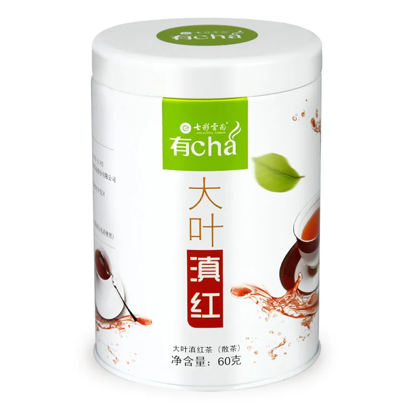七彩云南  大叶种 普洱茶 滇红茶  年份随机/60克/罐  散茶