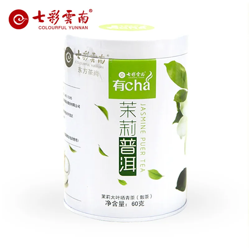 七彩云南 茉香普洱 普洱茶 生茶 年份随机/60克/罐 散茶