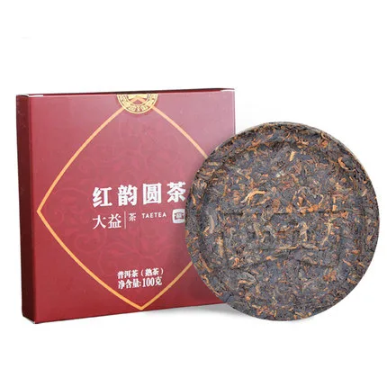 【已售罄】大益 红韵圆茶 普洱茶 熟茶 2018年/100克/盒 勐海茶厂大益茶叶 图3