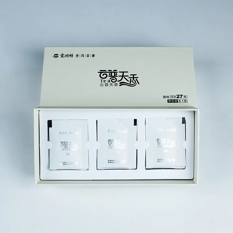贡润祥 云普天香  普洱茶  熟茶 2017年/27袋/盒  晶体茶膏 原味普洱 图3