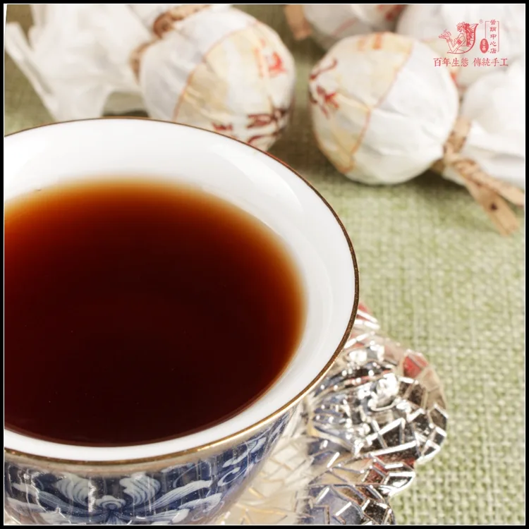 傣园普香 班章龙珠 普洱茶 熟茶 2017年/15粒/盒 图4