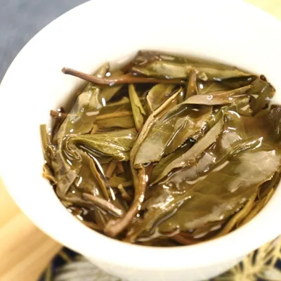 老同志 紫芽 普洱茶 生茶 2020年/357克/饼 格朗和茶区老树 图4