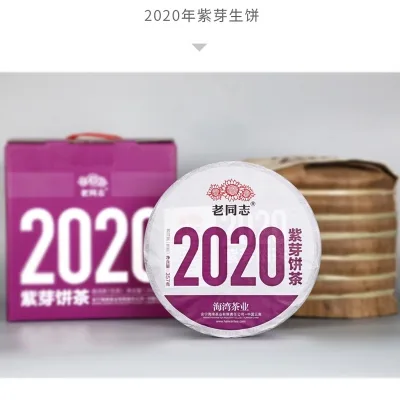 老同志 紫芽 普洱茶 生茶 2020年/357克/饼 格朗和茶区老树 图5
