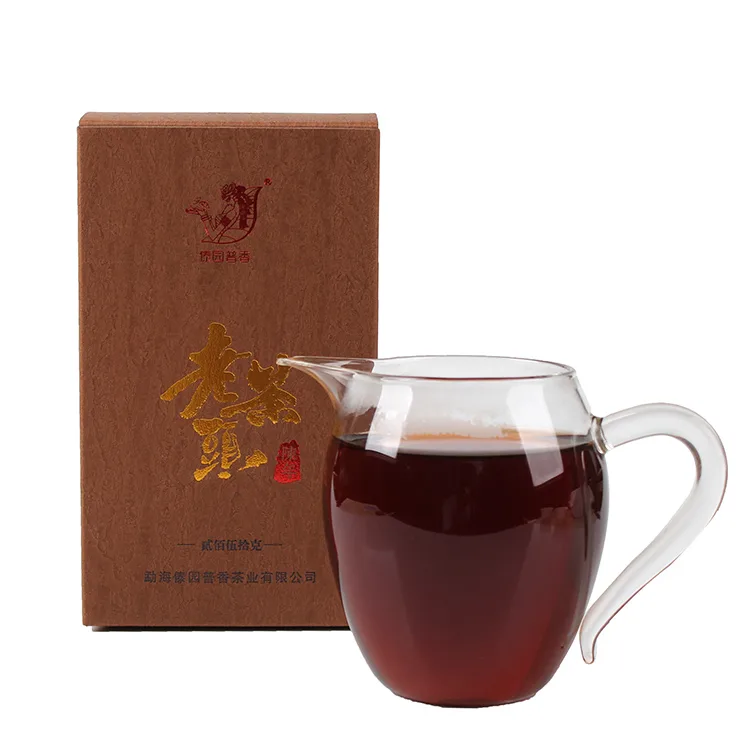 傣园普香  珍珠老茶头 普洱茶 熟茶 2018年/250克/盒 自然堆 图3