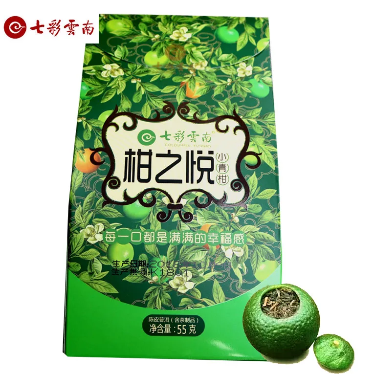 七彩云南  柑之悦 小青柑  普洱茶  熟茶  2018年/55克盒装 图1