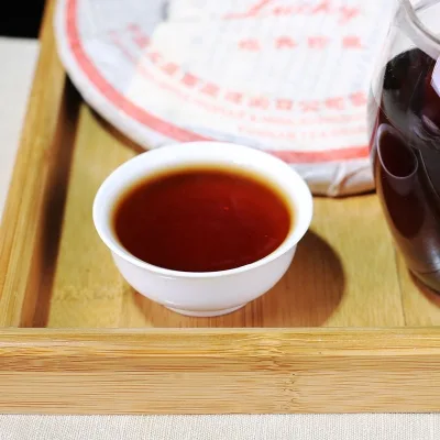 【已售罄】中茶  吉幸野生乔木茶  普洱茶 熟茶 2006年/357克/饼  陈年老茶 图4