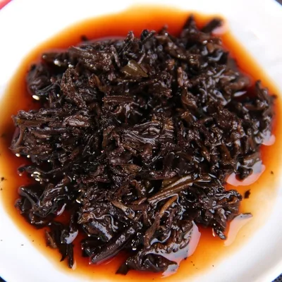 老同志 特制品 普洱茶 熟茶  2018年/400克/饼 图4