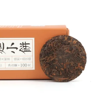 后月 宫廷小饼 普洱茶  熟茶  2018年/6g小饼*17饼 大树茶拼配发酵 图4