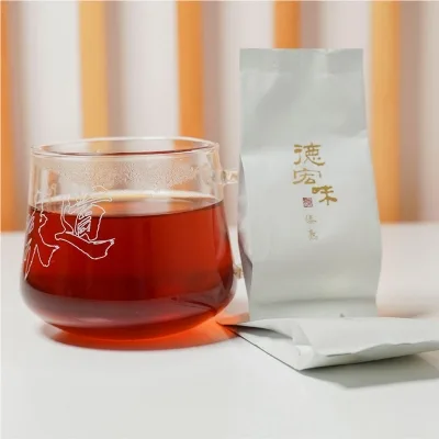 德宏古茶 傣熟 普洱茶 熟茶 2020年/96克/盒 古树熟茶 图2