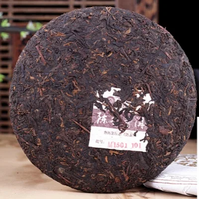 七彩云南 陈香普洱 普洱茶 熟茶 年份随机/357克/饼 图2