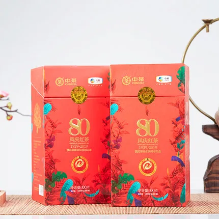 中茶  80周年纪念款 普洱茶  红茶  2019年/100g/盒 大叶种功夫红茶礼盒