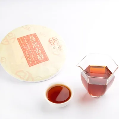 后月  易武古醇  普洱茶  熟茶  2019年/357g/饼  易武大树早春茶发酵 图2