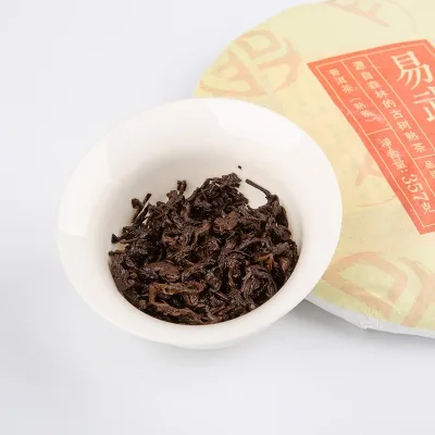 后月  易武古醇  普洱茶  熟茶  2019年/357g/饼  易武大树早春茶发酵 图5