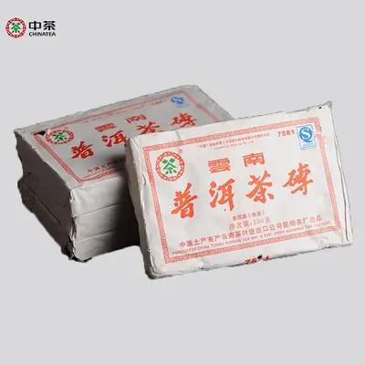 中茶  7581砖 普洱茶  熟茶   2007年/250克/砖  陈年老茶