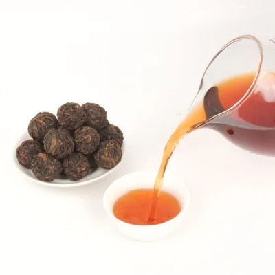 【批发茶品】易武刮风寨龙珠 普洱茶 熟茶 2017年/500克/份 图3