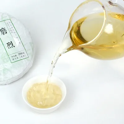 后月 磨烈 普洱茶 生茶 2020年200克/饼 磨烈下寨头春鲜叶守采 图4