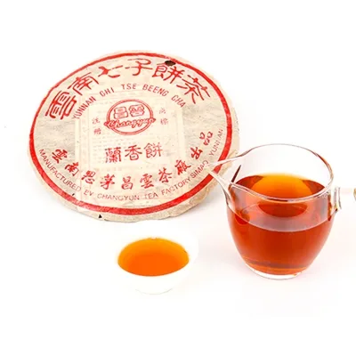 昌云   蘭香饼  普洱茶  熟茶  2004年/357克/饼  陈年老茶 图4