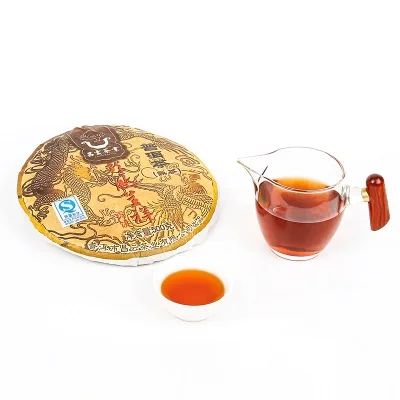 昌云 龙凤呈祥贡饼 普洱茶 熟茶 2009年/500克/饼 陈年老茶 图4